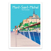 Affiche 50x70 cm - Mont Saint-Michel - Raphael Delerue