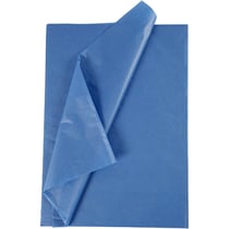 Papier de soie - Bleu - 50 x 70 cm - 10 feuilles