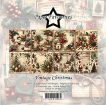 24 papiers scrapbooking 15 x 15 cm Paper Favourites VINTAGE CHRISTMAS