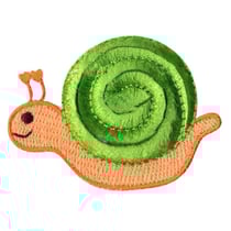 Lot de 3 écussons escargot thermocollants 5cmx4cm