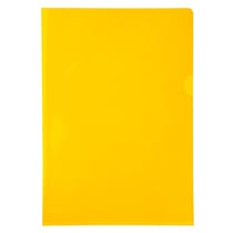 Sachet de 10 pochettes coin PVC lisse haute résistance 13/100e - A4 - Jaune - x 10 - Exacompta