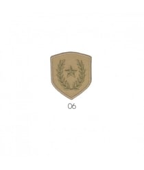 Ecussons Thermocollant Blason Etoile et Laurier 3,5 X 4 cm - Mediac Marron