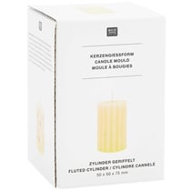 Moule à bougie cylindre cannelé 7,5 cm