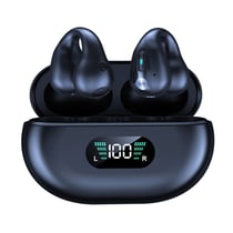 Avizar Écouteurs TWS Ergonomiques Bluetooth 5.3 Modèle Pittsburgh Noir