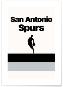 Affiche San Antonio Spurs - Design minimaliste | A3 : 29,7x42cm
