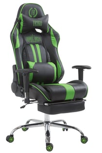 Chaise de bureau Racing Limit avec repose-pieds noir/vert