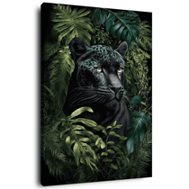 Tableau sur toile panthère noire 30x45 cm