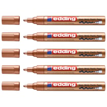 Lot de 5 marqueurs peinture permanente pointe ronde 2-4 mm - EDDING - Cuivre