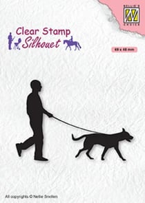 Tampon transparent promenade du chien NELLIE SNELLEN