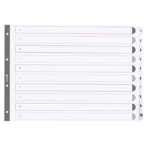 Intercalaires imprimés à touches plastifiées - 10 touches 1 à 10 - A3 - Blanc - x 10 - Exacompta