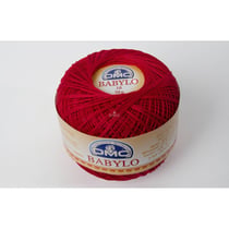Fil à crocheter Babylo Gross. 10 - Col. 321 - Rouge Carmin