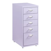 Caisson de bureau armoire meuble de rangement à roulettes avec 5 tiroirs