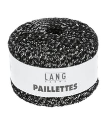 Fil complément PAILLETTES - Lang Yarns 0004 Noir