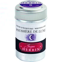 6 cartouches d'encre - Poussière de lune - Pour stylos plume et roller - Herbin