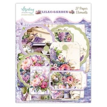 Tags éléments décoratifs en papiers scrapbooking carterie LILAS GARDEN