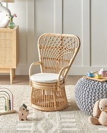 Chaise pour Enfant en Rotin Naturel Intérieur Extérieur Chambre Salle de Jeux Style Boho