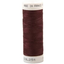 Fil à coudre polyester 100m made in France - marron inca 251