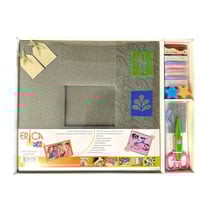 Kit scrapbooking - Album photo à personnaliser - 30 x 30 cm - Gris - Accessoires