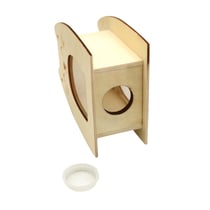 Tirelire en bois chat avec fenêtre 11 x 5 x 14 cm