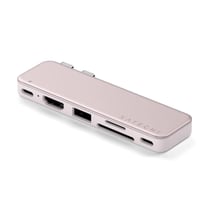 Satechi Hub USB-C Multiport pour MacBook Neo HDMI 4K avec Double Connecteur Rose clair