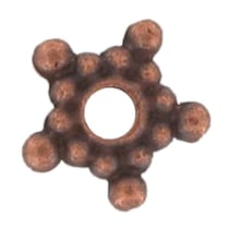 MégaCréa - Perle rondelle métal Étoile Ø4mm Cuivré (lot de 10)