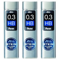 Mine de rechange Pentel Ain Stein C273 - Dureté HB - 0,3 mm - Lot de 3 étuis de 15 mines