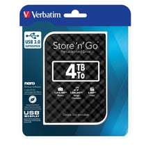 Disque dur externe 4TO VERBATIM Store N Go 2.5 noir