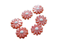Perle marguerite en nacre 10mm coloris corail