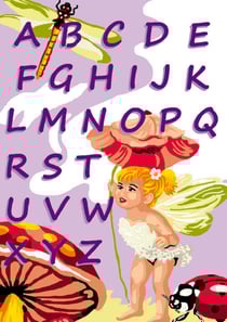 Canevas antique ABC Magique 32x50cm