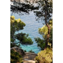 Tableau sur toile chemin vers les calanques 65x97 cm