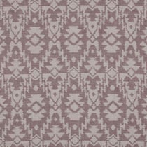 Tissu Jacquard Double gaze Ethnique lilas sur fond Ecru