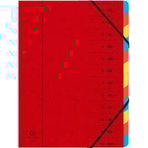 Trieur 12 Compartiments Rouge - Exacompta