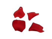 5 Pendentifs pétale de fleur acrylique -  28*24mm -  Rouge