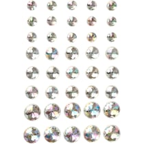 Pierres de strass, dim. 6+8+10 mm, cristal, 40 pièces/ 1 Pq.