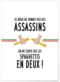 Affiche 'Spaghettis' | A3 : 29,7x42cm