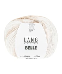 Pelote de Coton à tricoter et crocheter BELLE - Lang Yarns 02 Ecru