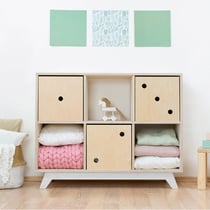 Meuble de rangement NABOSKY blanc 2x3