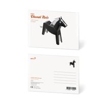 CARTE POSTALE CHEVAL NOIR