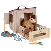 Set de jeu Cheval avec ecurie et accessoires dans un sac