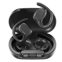 Ecouteurs Bluetooth Sport Etanche Avec Affichage LED Et Son Hifi 96H Autonomie Noir YONIS