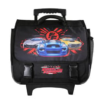 Cartable à roulettes 38 cm - Fast & Furious - Noir - 2 compartiments