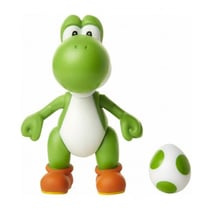 Dinosaure yoshi avec oeuf vert et blanc : figurine super mario 11 cm - figurine nintendo articule