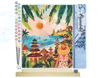 Peinture par Numéro Figured'Art - Bali au coucher du soleil - Kit de Loisir Créatif DIY Numéro d'Art Complet - 40x50cm toile roulée + châssis en bois à monter
