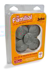 Jeu de 12 palets + 1 maître en fonte réglementaire breton - Sebo