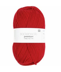 Fil à chaussette SOCKENWOLL PREMIUM 4 brins - 100gr - Rico Design 08 Rouge
