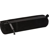 Trousse scolaire - Ronde - Noir - Imitation daim - 20 x 4,5 cm - Brunnen