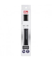 Aiguilles à tricoter double pointe Ergonomics Carbon 20cm n°2 à 4 - Prym Noir (n°4)