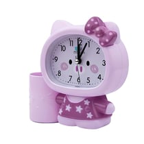 Avizar Réveil Design Chat Ludique avec Pot à Crayons pour Enfant Violet