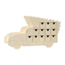 Calendrier de l'Avent camion DIY en BOIS - 40x22,5x10,5 cm - Artemio
