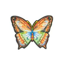 Ecusson thermocollant papillon dégradé orange 5.5x4.5cm